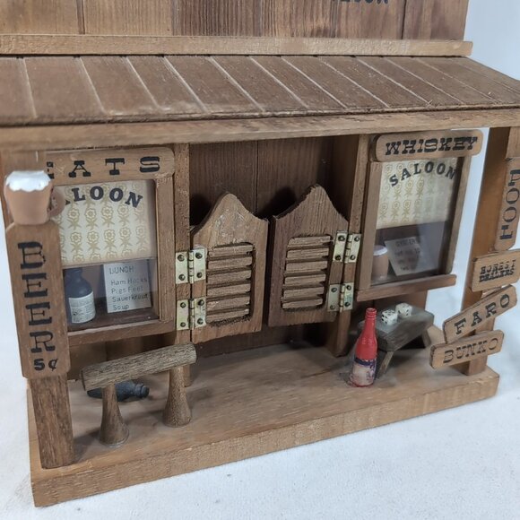 Last Chance Saloon Vintage Wood Storefront Wall Decor Hanging Old West Building - Picture 11 of 14